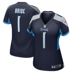 Number 1 Bride Tennessee Titans Women's Game Jersey - Navy Jerseys