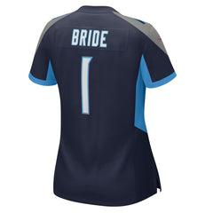 Number 1 Bride Tennessee Titans Women's Game Jersey - Navy Jerseys