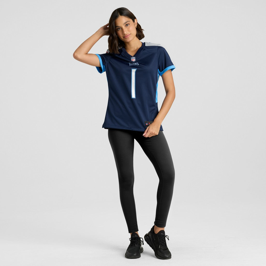 Number 1 Bride Tennessee Titans Women's Game Jersey - Navy Jerseys