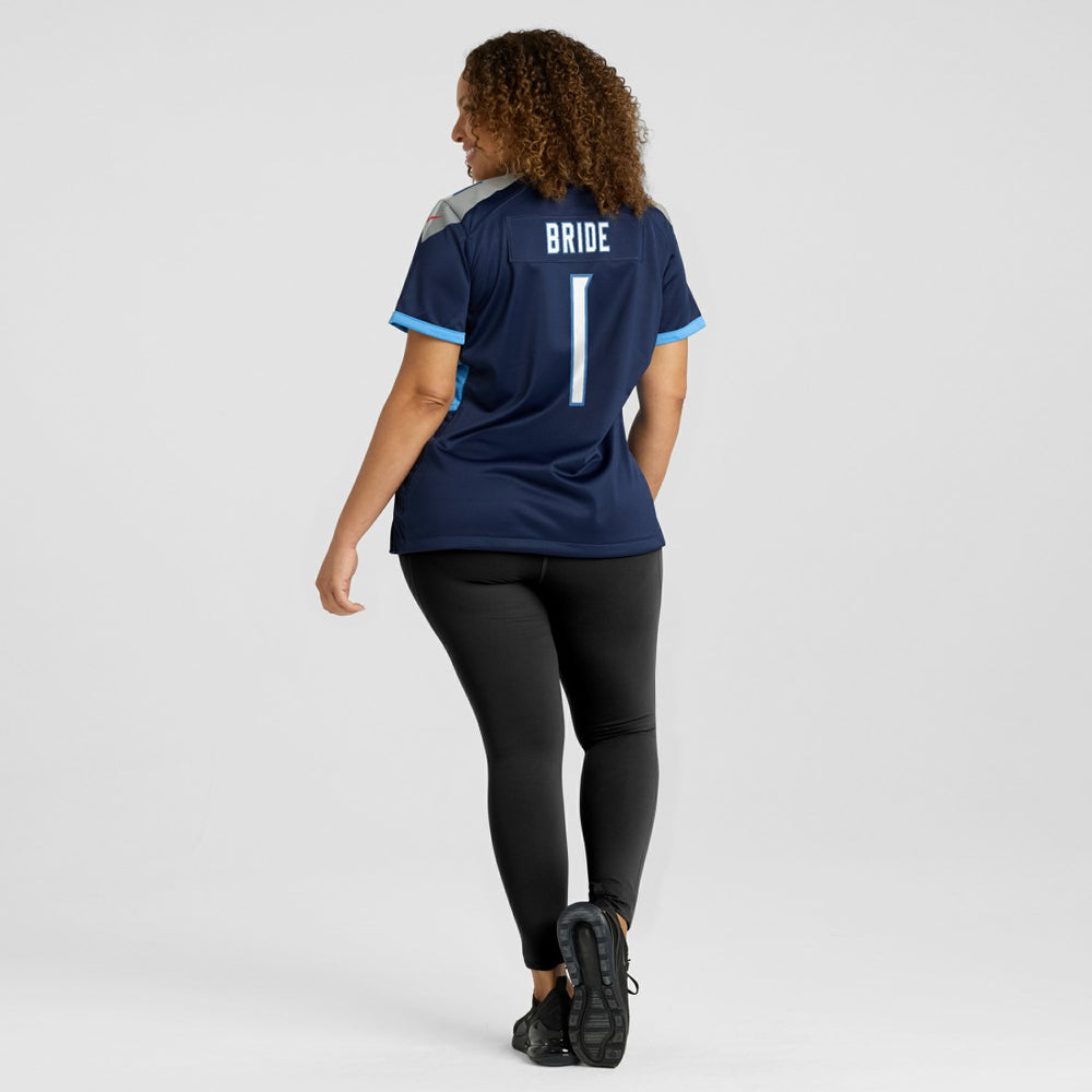 Number 1 Bride Tennessee Titans Women's Game Jersey - Navy Jerseys
