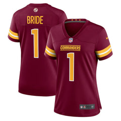 Number 1 Bride Washington Commanders Women's Game Jersey - Burgundy Jerseys