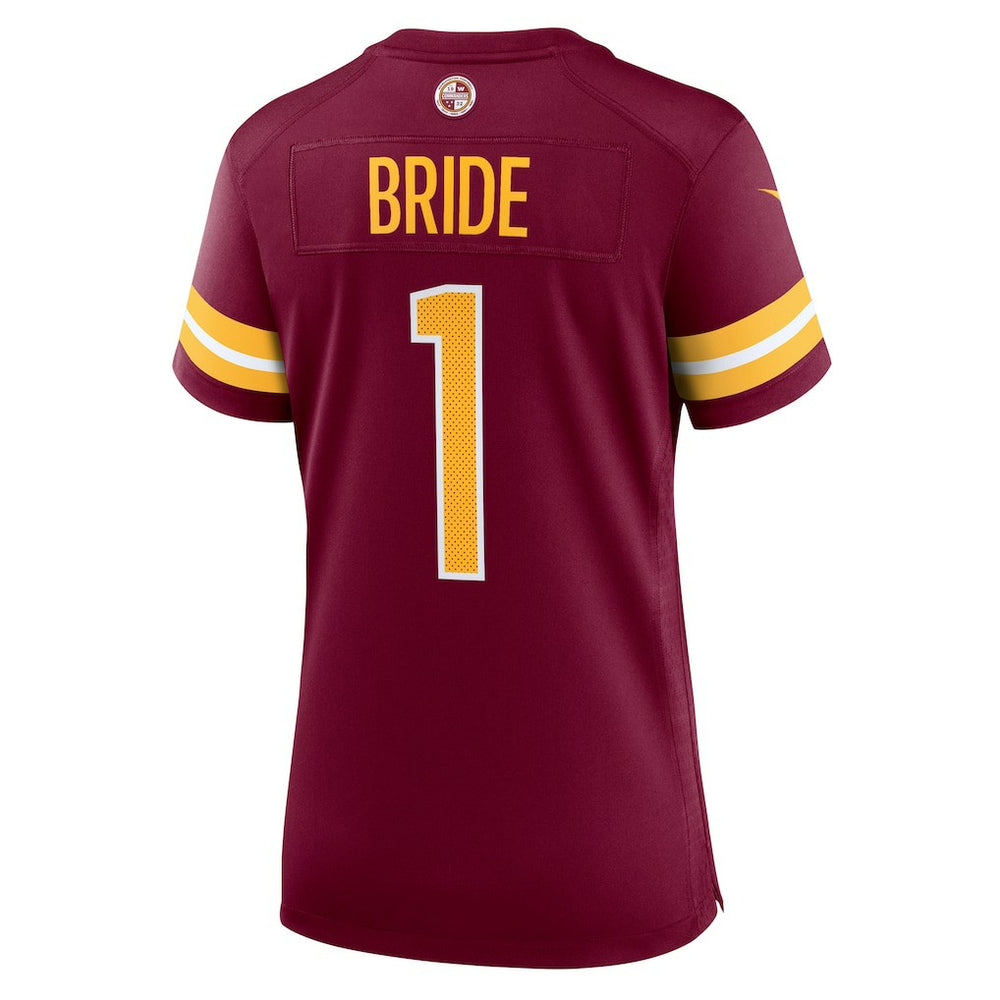 Number 1 Bride Washington Commanders Women's Game Jersey - Burgundy Jerseys