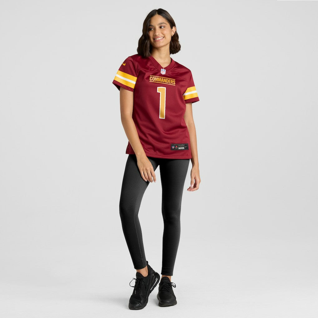 Number 1 Bride Washington Commanders Women's Game Jersey - Burgundy Jerseys