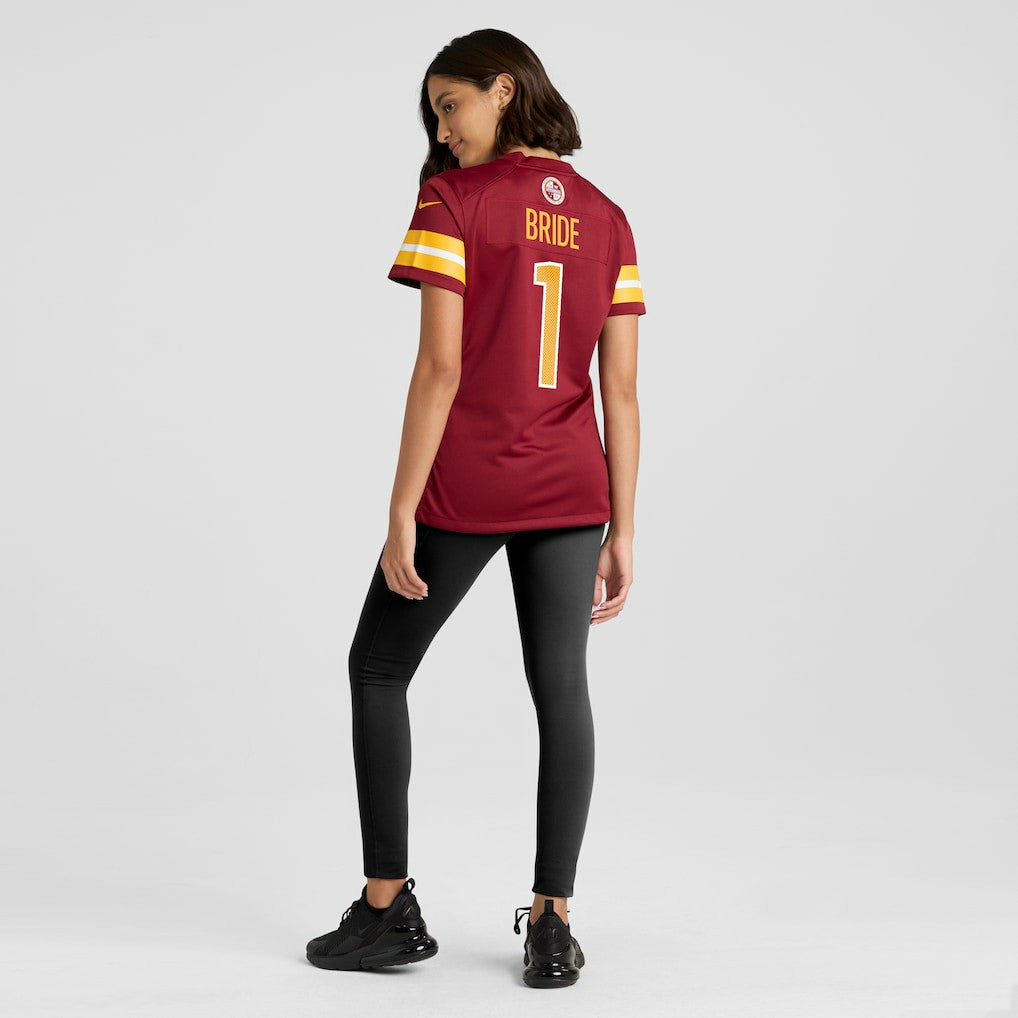 Number 1 Bride Washington Commanders Women's Game Jersey - Burgundy Jerseys