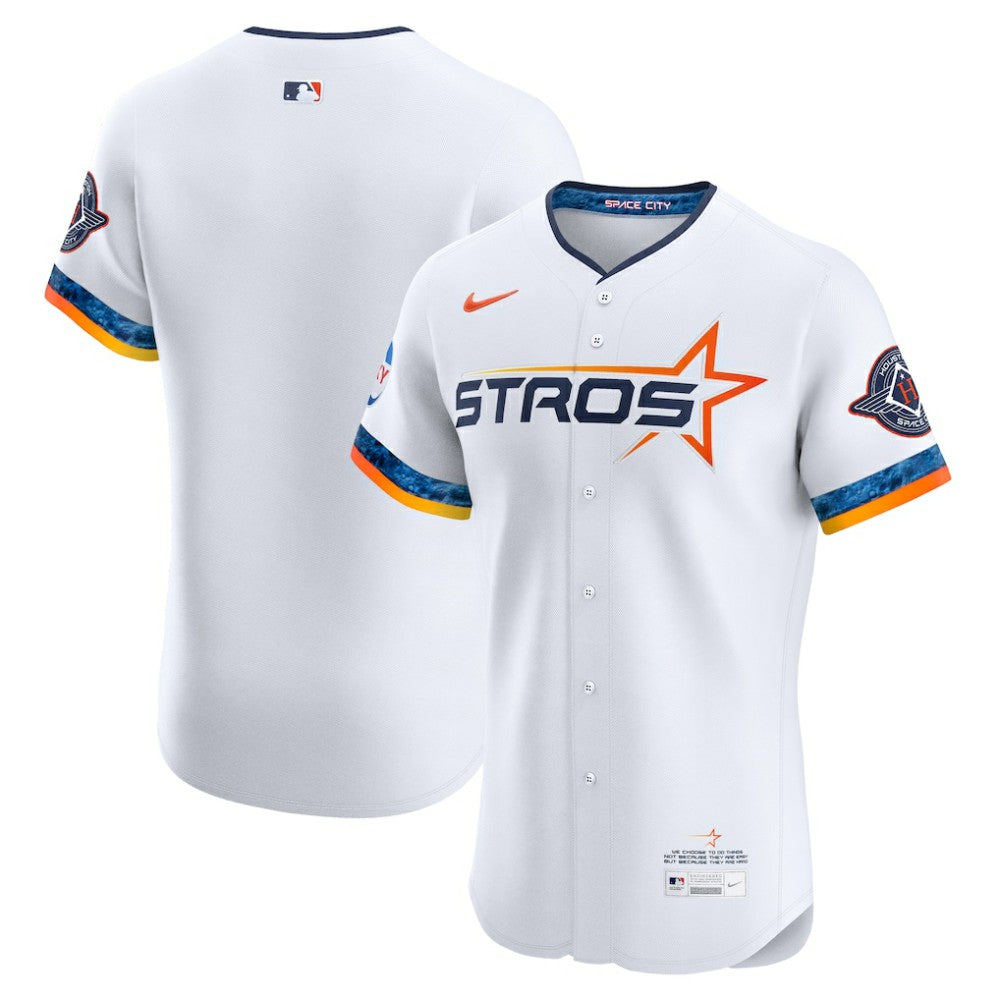 Houston Astros Nike 2025 City Connect Elite Jersey - White Jerseys