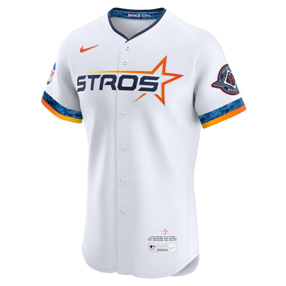 Houston Astros Nike 2025 City Connect Elite Jersey - White Jerseys