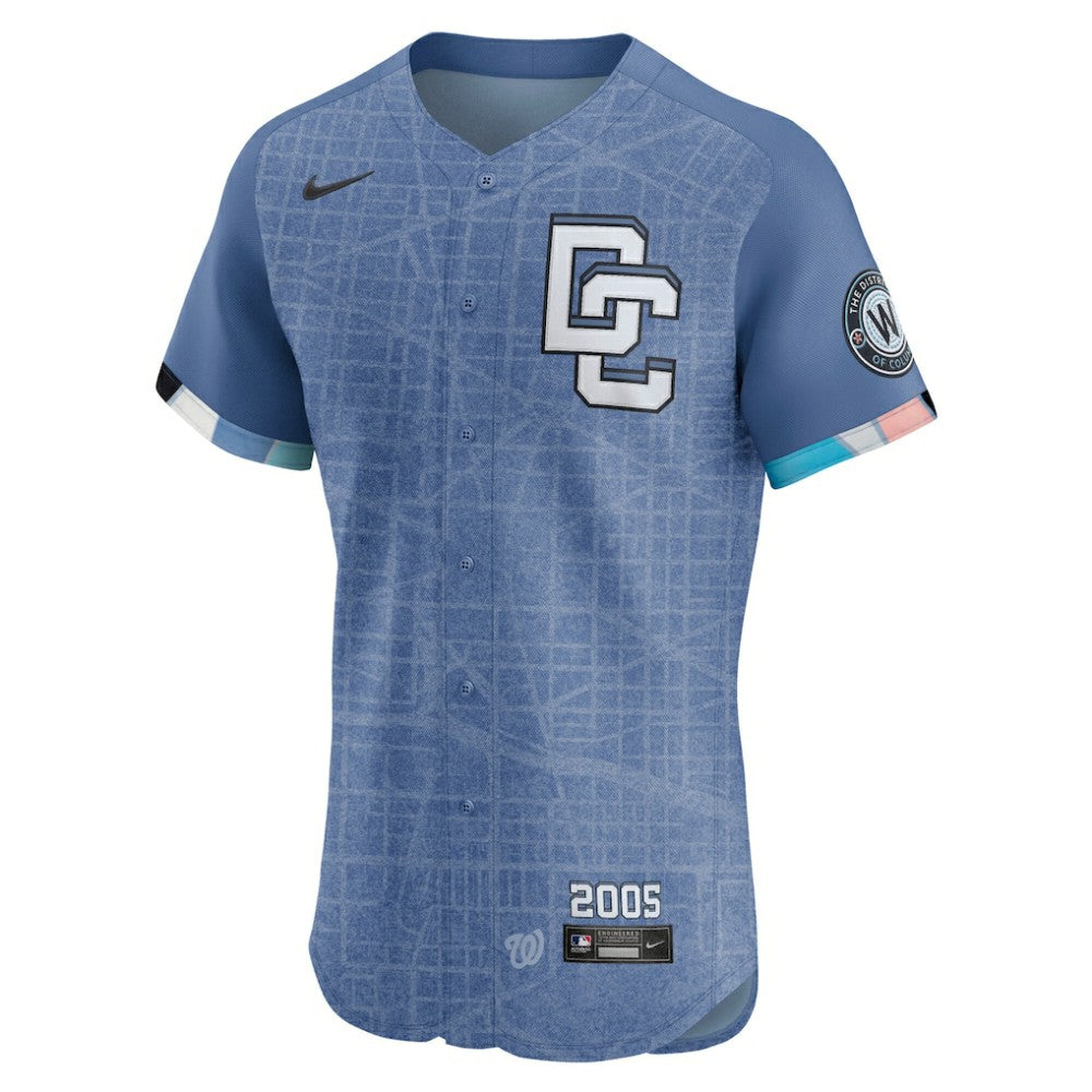 Washington Nationals Nike 2025 City Connect Elite Jersey - Blue Jerseys