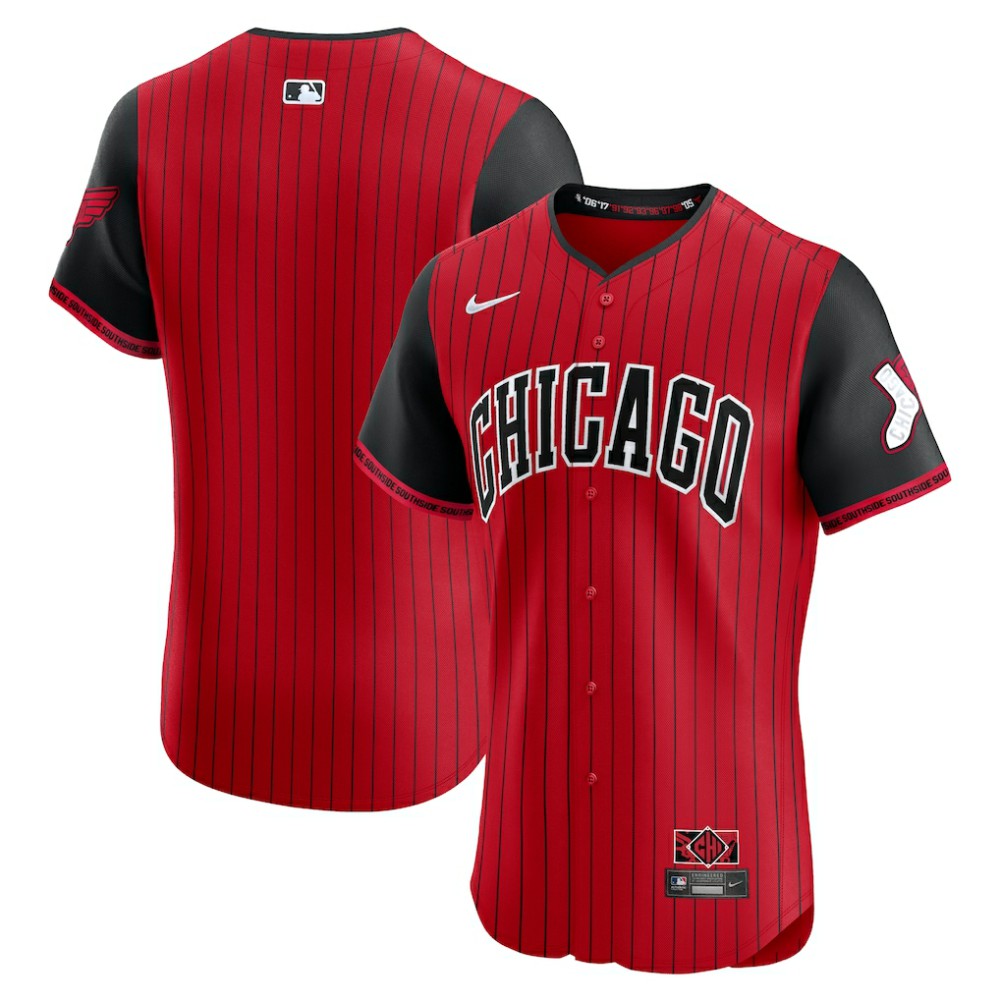 Chicago White Sox Nike 2025 City Connect Elite Jersey - Red/Black Jerseys