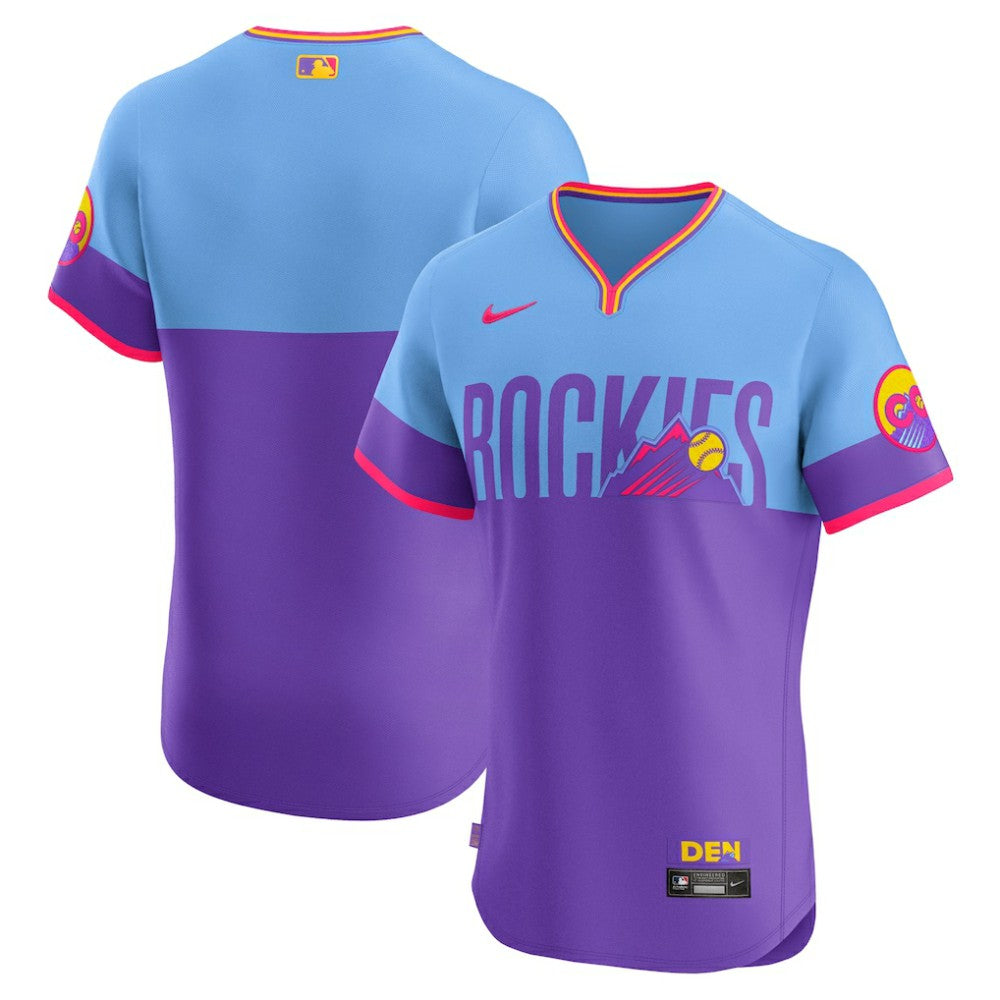 Colorado Rockies Nike 2025 City Connect Elite Jersey - Purple Jerseys
