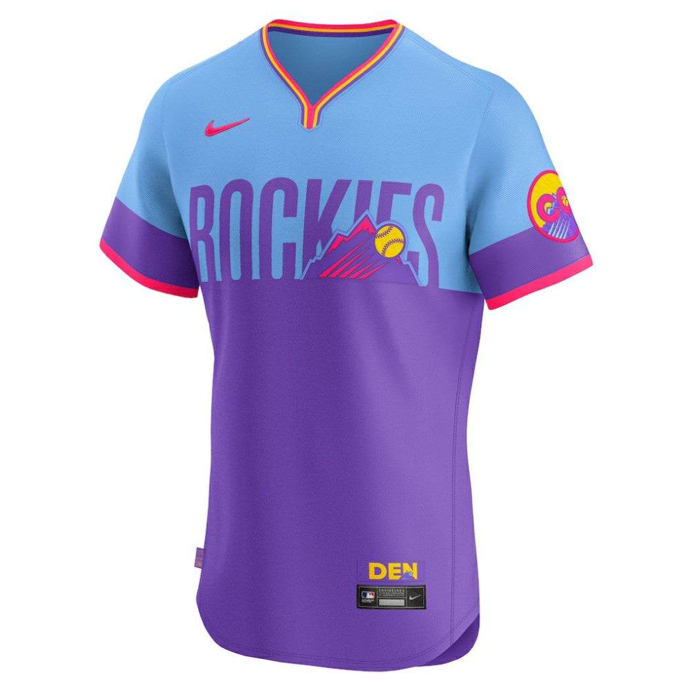 Colorado Rockies Nike 2025 City Connect Elite Jersey - Purple Jerseys