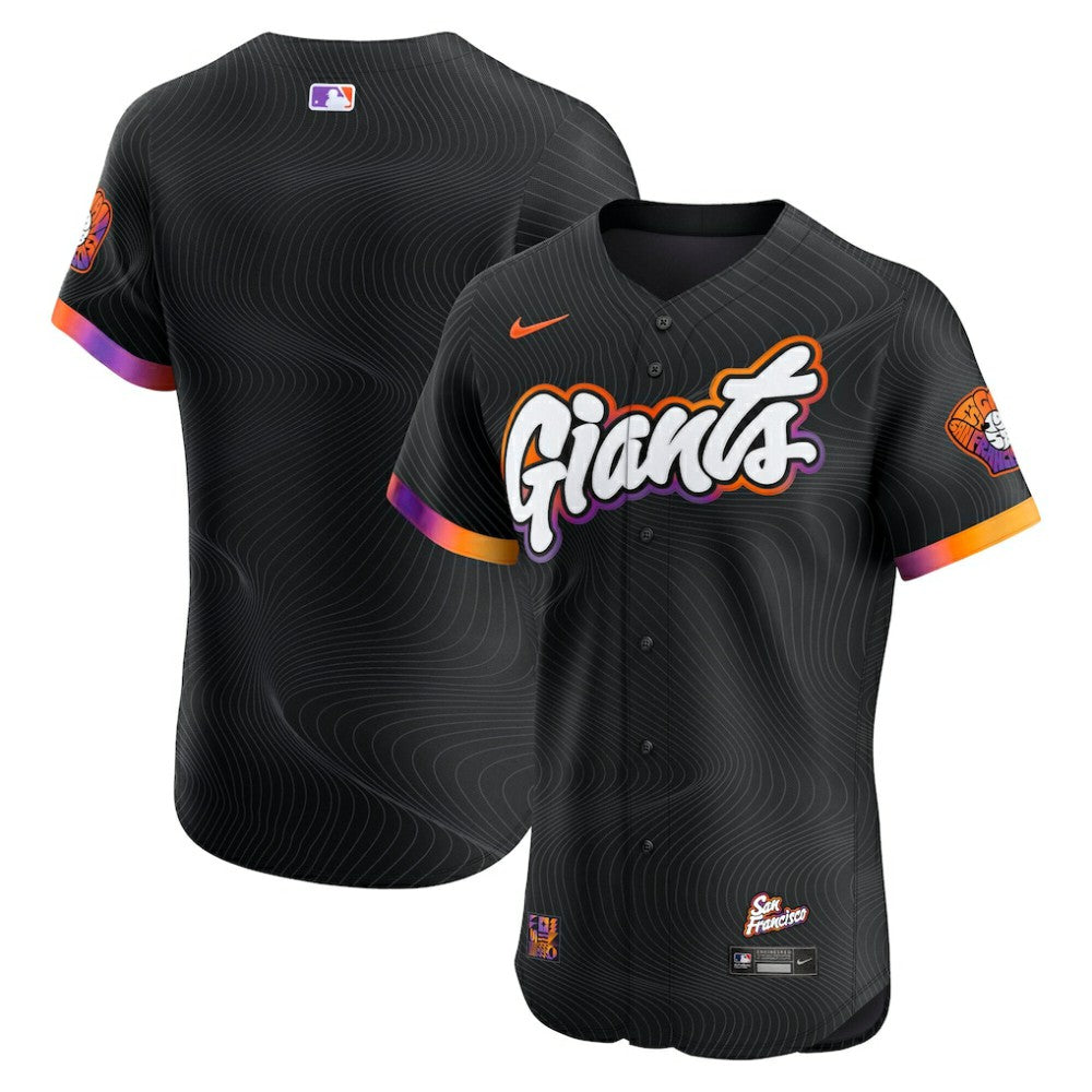 San Francisco Giants Nike 2025 City Connect Elite Jersey - Anthracite Jerseys