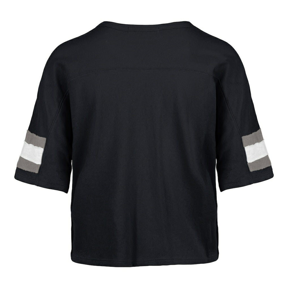 Dallas Cowboys '47 Women's Double Header Scout Cropped V-Neck T-Shirt - Navy T-shirts