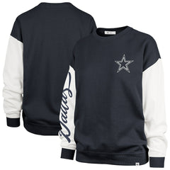 Dallas Cowboys '47 Women's Double Header Rise Andie Pullover Sweatshirt - Blue Pullover