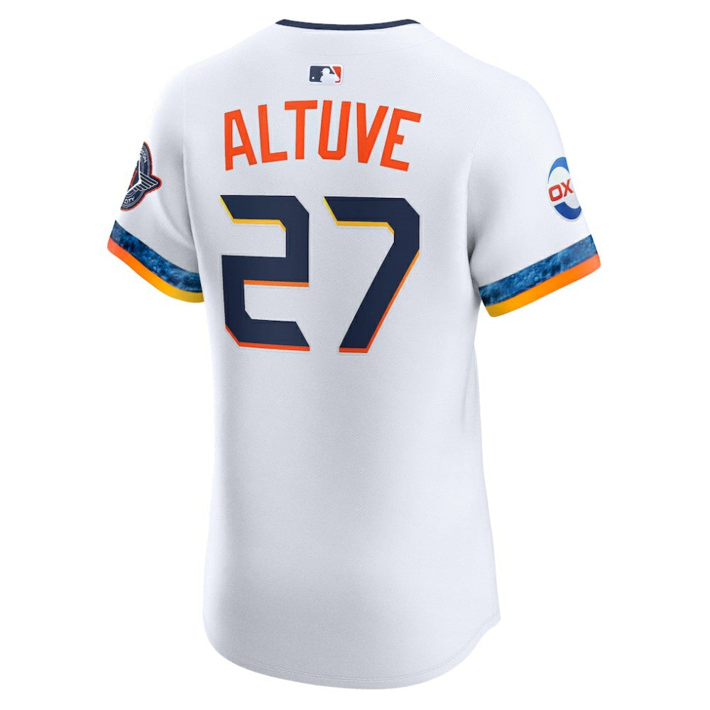 Jose Altuve Houston Astros Nike 2025 City Connect Elite Player Jersey - White Jerseys
