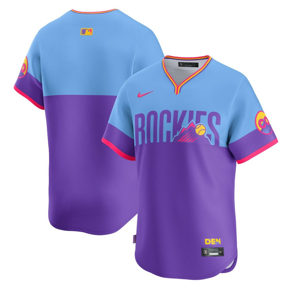 Colorado Rockies Nike 2025 City Connect Limited Jersey - Purple/Light Blue Jerseys