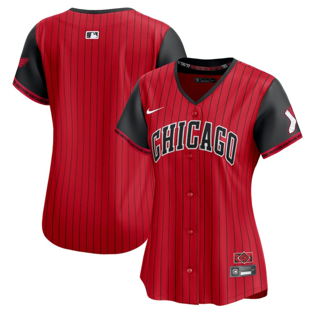 Chicago White Sox Nike Women's 2025 City Connect Limited Jersey - Red/Black Jerseys