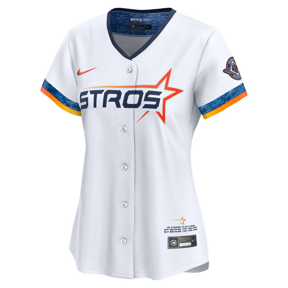 Houston Astros Nike Women's 2025 City Connect Limited Jersey - White Jerseys