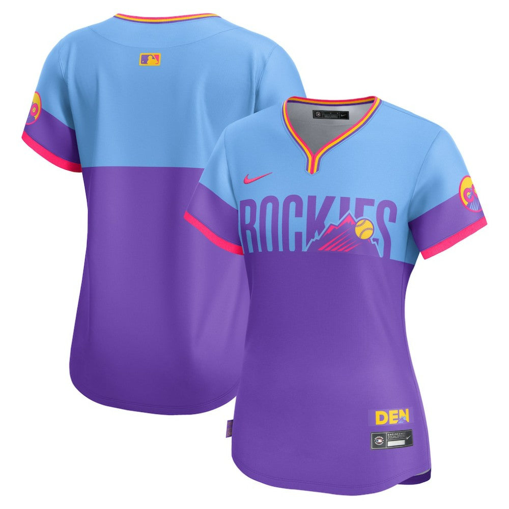 Colorado Rockies Nike Women's 2025 City Connect Limited Jersey - Purple/Light Blue Jerseys