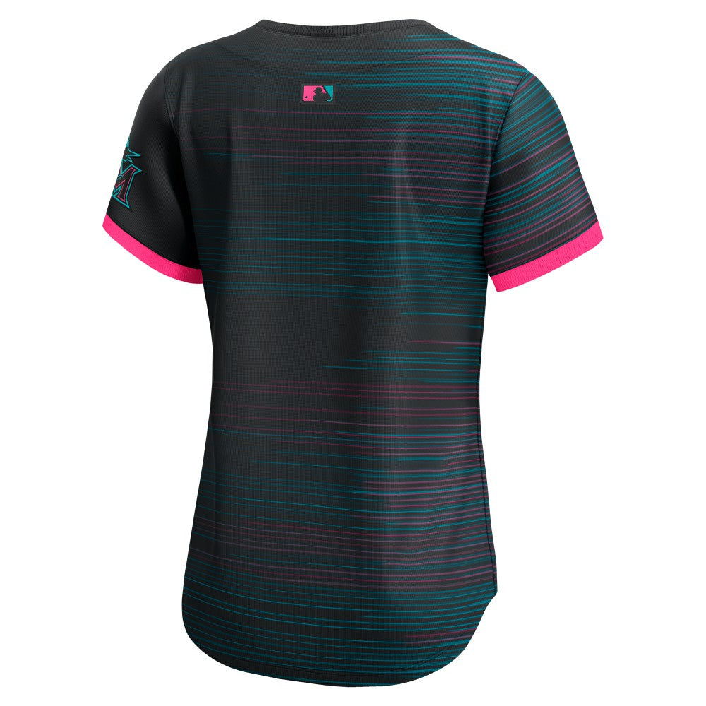 Miami Marlins Nike Women's 2025 City Connect Limited Jersey - Black Jerseys