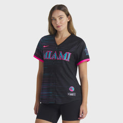 Miami Marlins Nike Women's 2025 City Connect Limited Jersey - Black Jerseys
