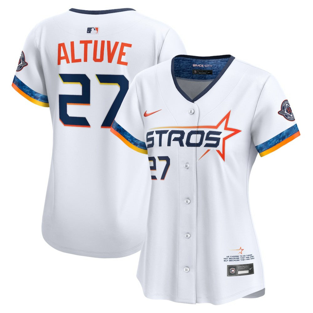 Jose Altuve Houston Astros Nike Women's 2025 City Connect Limited Jersey - White Jerseys
