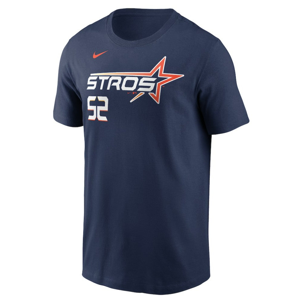 Bryan Abreu Houston Astros Nike 2025 City Connect Fuse Name & Number T-Shirt - Navy T-shirts