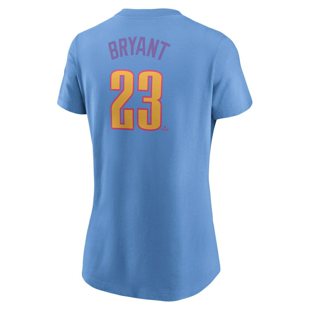 Kris Bryant Colorado Rockies Nike Women's 2025 City Connect Fuse Name & Number T-Shirt - Light Blue T-shirts