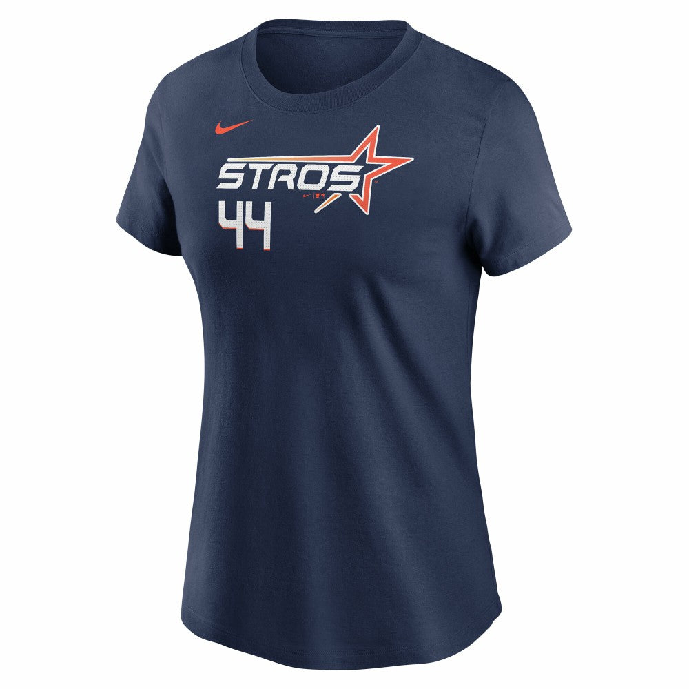 Yordan Alvarez Houston Astros Nike Women's 2025 City Connect Fuse Name & Number T-Shirt - Navy T-shirts