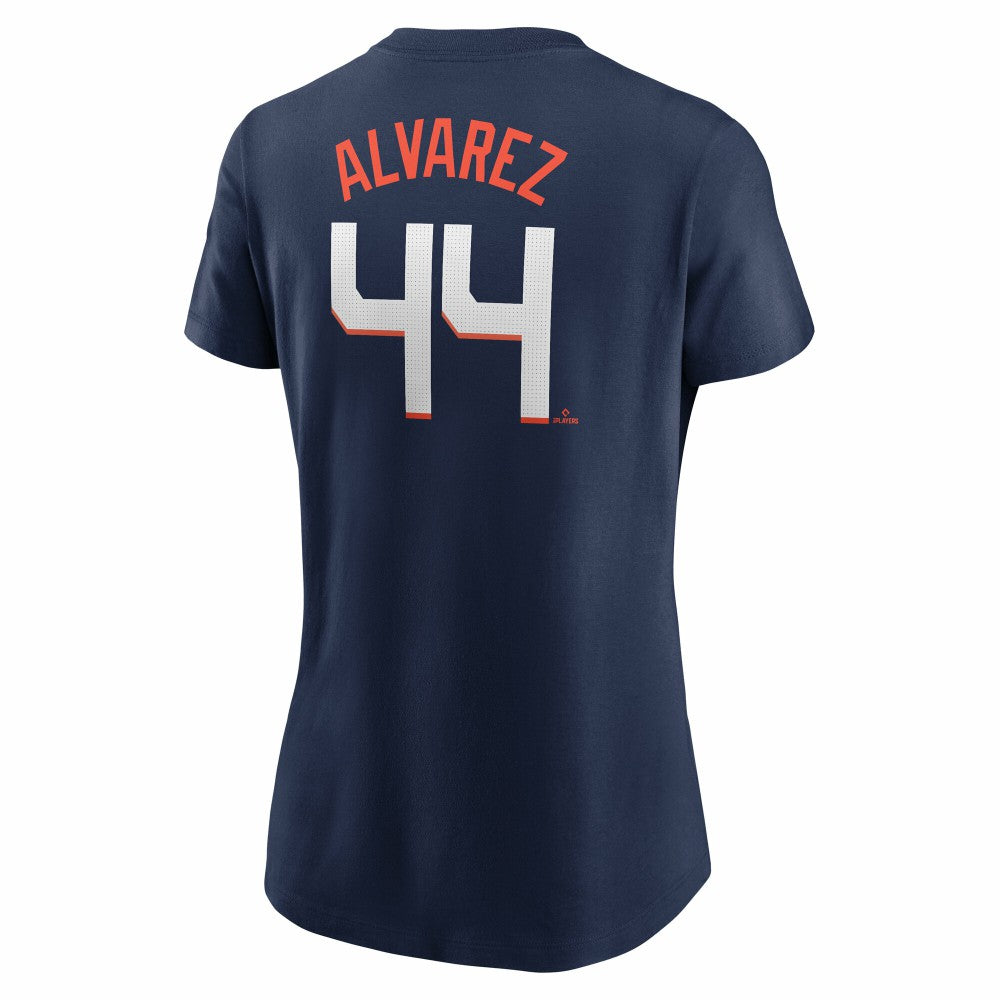 Yordan Alvarez Houston Astros Nike Women's 2025 City Connect Fuse Name & Number T-Shirt - Navy T-shirts