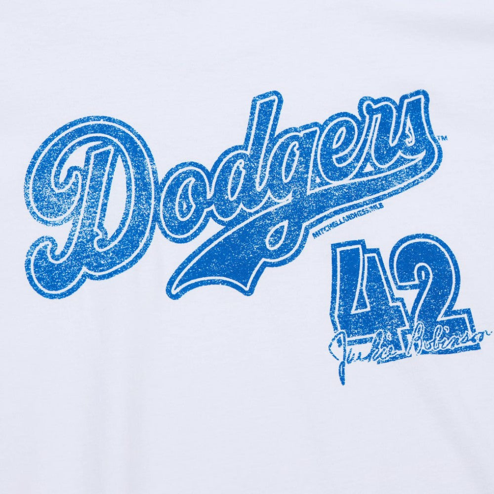 Jackie Robinson Los Angeles Dodgers Mitchell & Ness Cooperstown Collection Player T-Shirt - White T-shirts