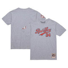 David Ortiz Boston Red Sox Mitchell & Ness Cooperstown Collection Player T-Shirt - Grey Heather T-shirts