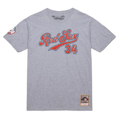 David Ortiz Boston Red Sox Mitchell & Ness Cooperstown Collection Player T-Shirt - Grey Heather T-shirts