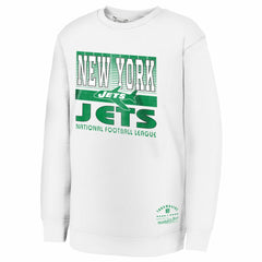 New York Jets Youth Retro Big Game Fleece Pullover Sweatshirt - White Pullover