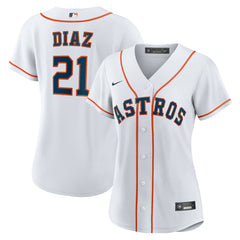 Yainer Diaz Houston Astros Nike Women's Home Replica Jersey  - White Jerseys