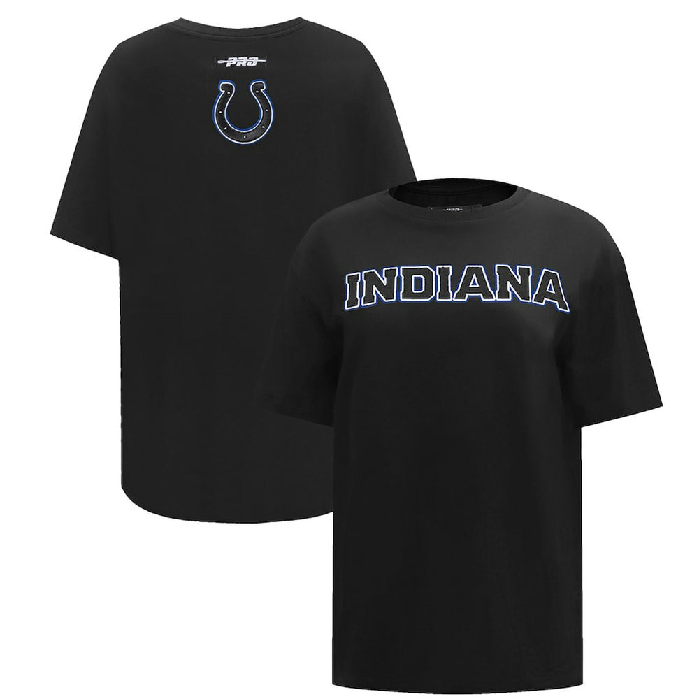 Indianapolis Colts Pro Standard Women's Indiana Nights Colts Oversized T-Shirt - Black T-shirts