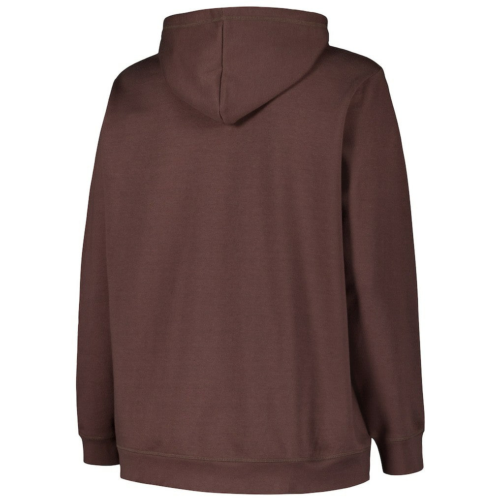 Cleveland Browns '47 Women's Plus Size Clarity Kennedy Pullover Hoodie - Brown Hoodies