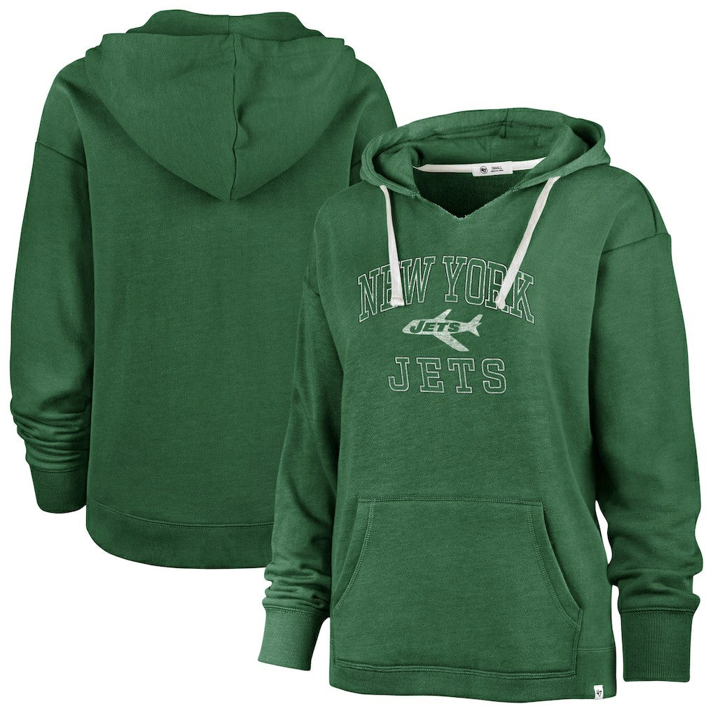 New York Jets '47 Women's Plus Size Clarity Kennedy Pullover Hoodie - Kelly Green Hoodies