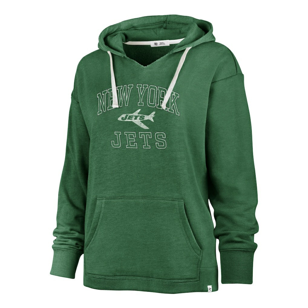New York Jets '47 Women's Plus Size Clarity Kennedy Pullover Hoodie - Kelly Green Hoodies