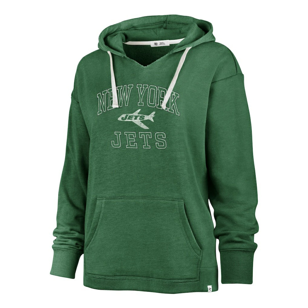 New York Jets '47 Women's Plus Size Clarity Kennedy Pullover Hoodie - Kelly Green Hoodies