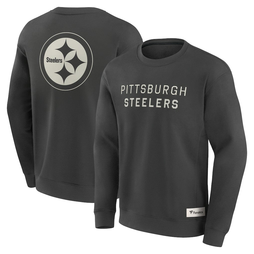Pittsburgh Steelers Elements Future Ground Lettering Pullover Sweatshirt - Charcoal Pullover