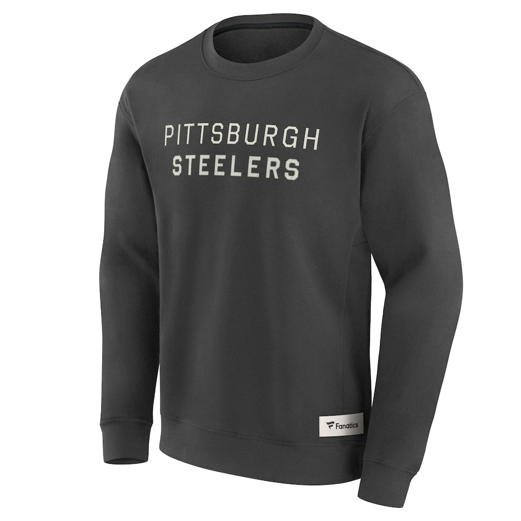 Pittsburgh Steelers Elements Future Ground Lettering Pullover Sweatshirt - Charcoal Pullover