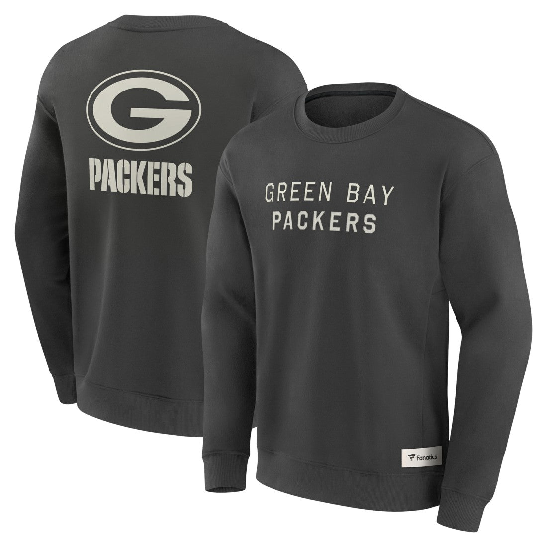 Green Bay Packers Elements Future Ground Lettering Pullover Sweatshirt - Charcoal Pullover