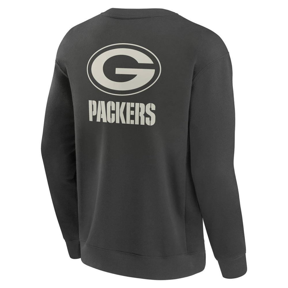 Green Bay Packers Elements Future Ground Lettering Pullover Sweatshirt - Charcoal Pullover