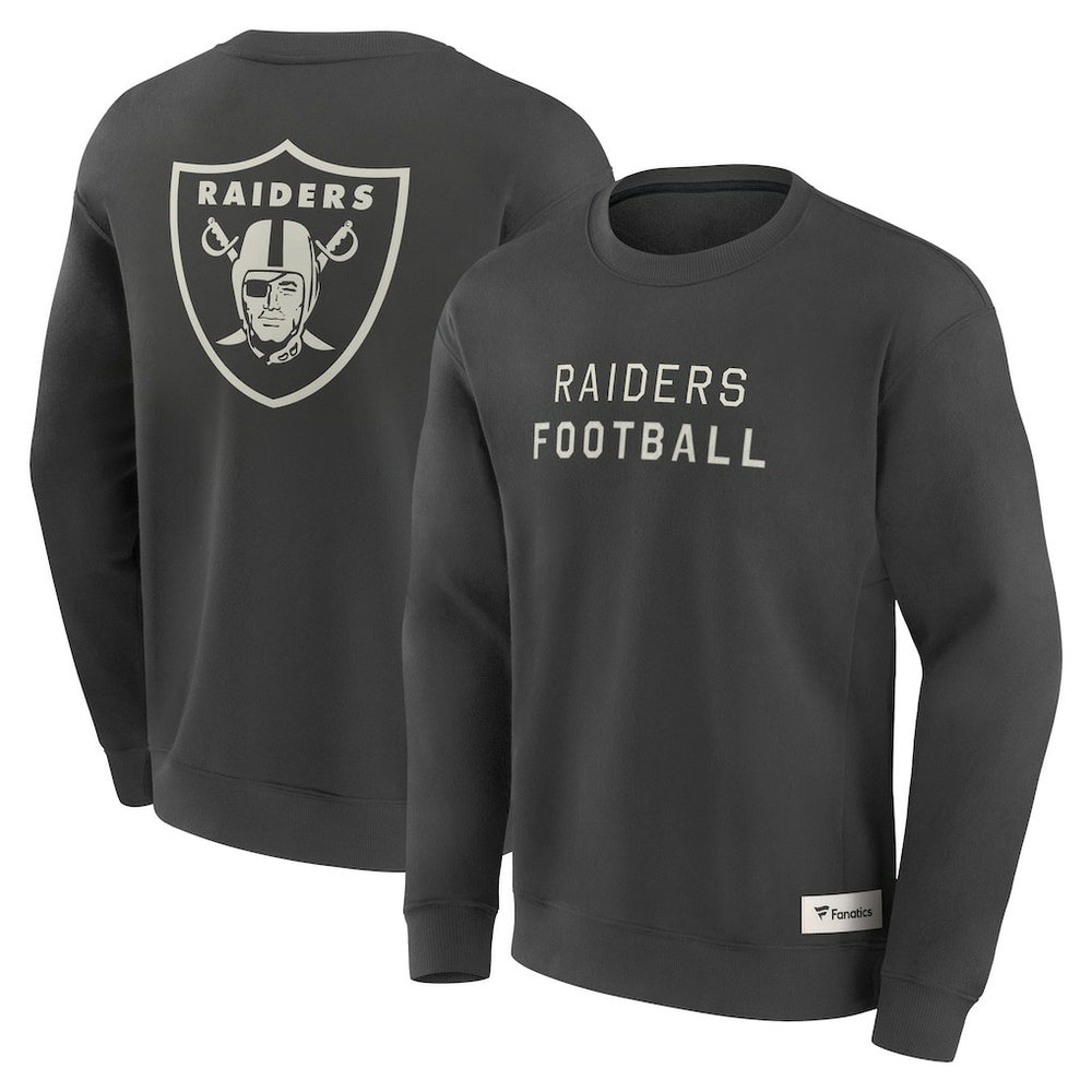 Las Vegas Raiders Elements Future Ground Lettering Pullover Sweatshirt - Charcoal Pullover