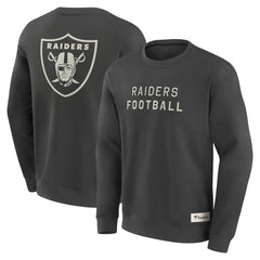 Las Vegas Raiders Elements Future Ground Lettering Pullover Sweatshirt - Charcoal Pullover