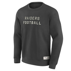 Las Vegas Raiders Elements Future Ground Lettering Pullover Sweatshirt - Charcoal Pullover
