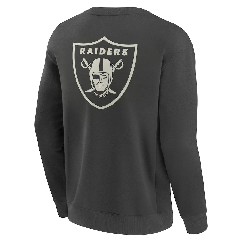 Las Vegas Raiders Elements Future Ground Lettering Pullover Sweatshirt - Charcoal Pullover