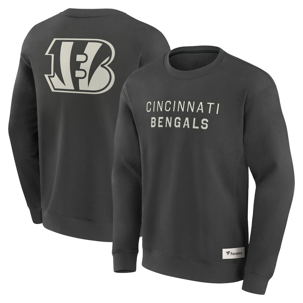 Cincinnati Bengals Elements Future Ground Lettering Pullover Sweatshirt - Charcoal Pullover