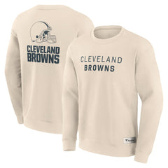 Cleveland Browns Elements Future Ground Lettering Pullover Sweatshirt - Cream Pullover