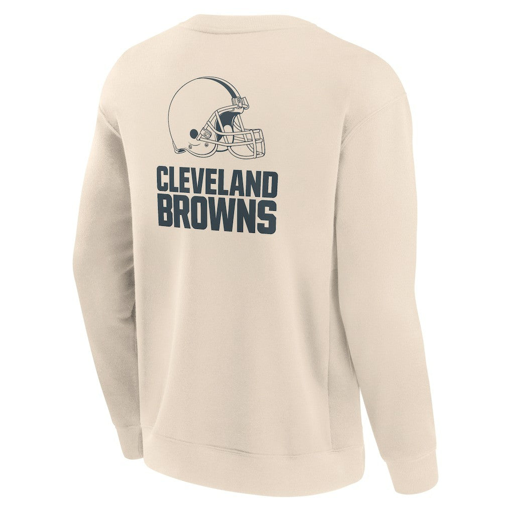 Cleveland Browns Elements Future Ground Lettering Pullover Sweatshirt - Cream Pullover
